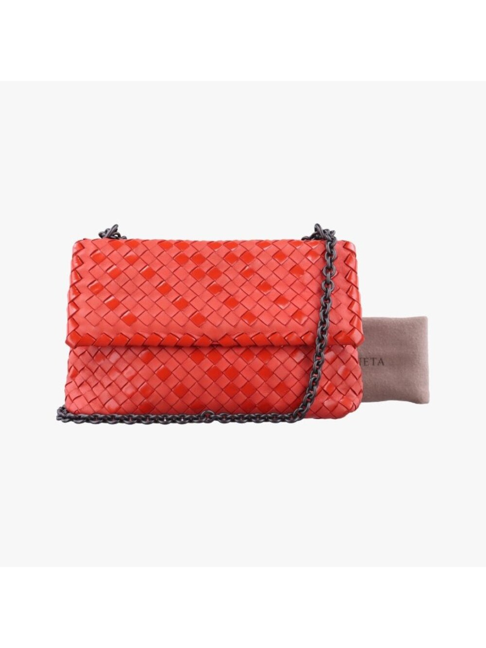 Bottega Veneta Intrecciato Olympia Red Lambskin